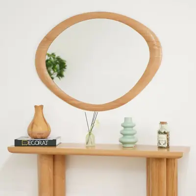 Clarya, Miroir – Cadre Bois Beige Clair