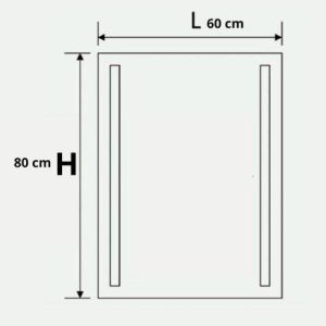 Miroir sdb led 2 traits