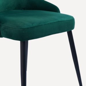 chaise en velour vert
