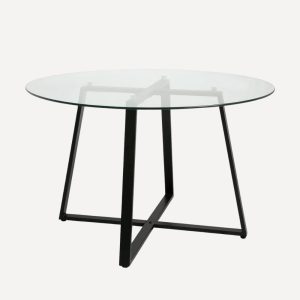 Table à manger ronde en métal