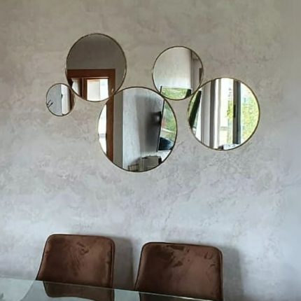 Miroir sur pied en métal