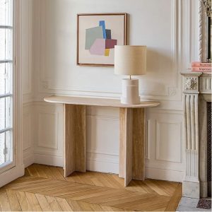 Table console en travertin