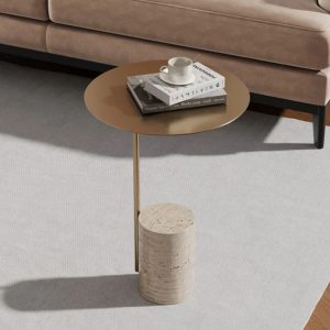 Table d'appoint métal doré