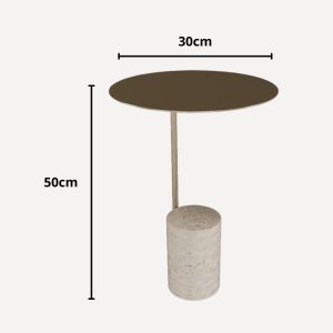 Table d'appoint métal doré