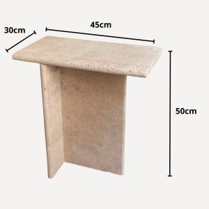 Table d'appoint en travertin