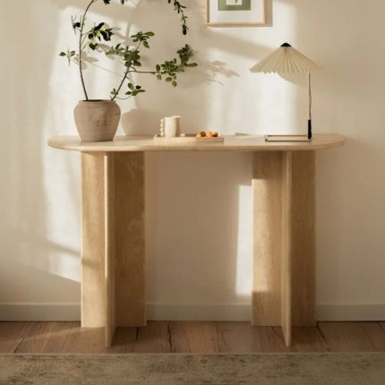 Table console en travertin