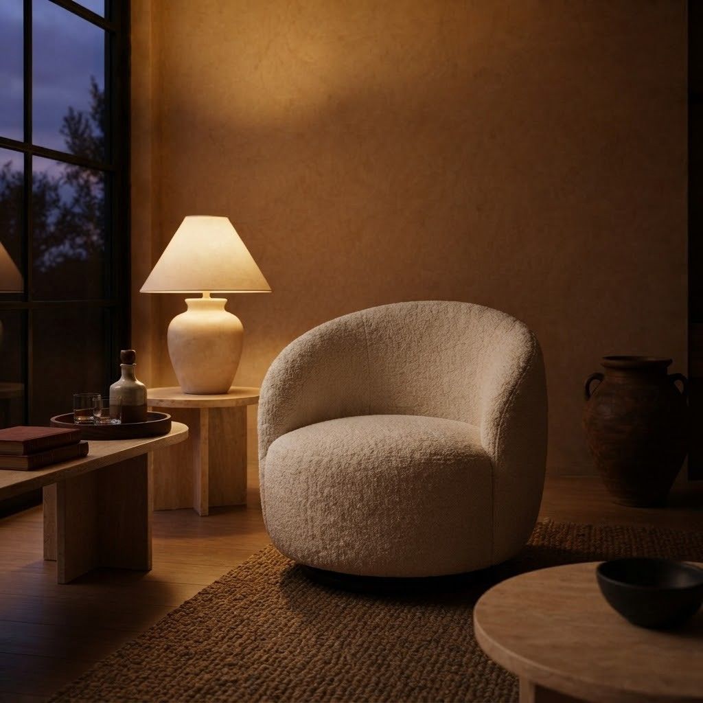 Fauteuil Sahel en ambiance du soir