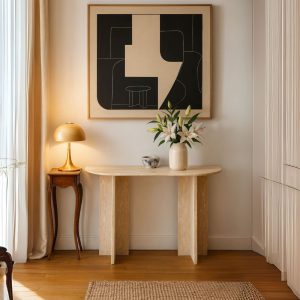 table console en travertin