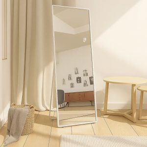 Miroir sur pied rectangulaire