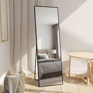 Miroir sur pied rectangulaire