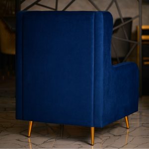 fauteuil royal tissu velours / cuir