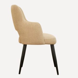 chaise en velours gris foncé