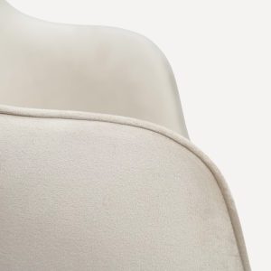 chaise en velours beige