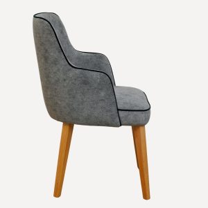 chaise en velours gris