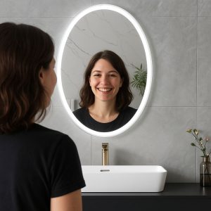 miroir ovale