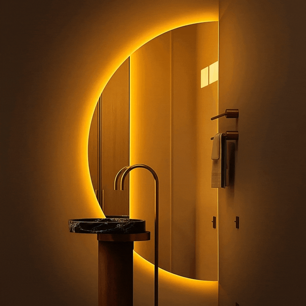 miroir demi cercle