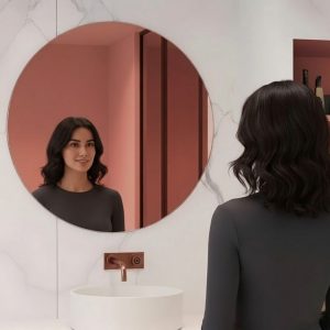 mirroir doré rose
