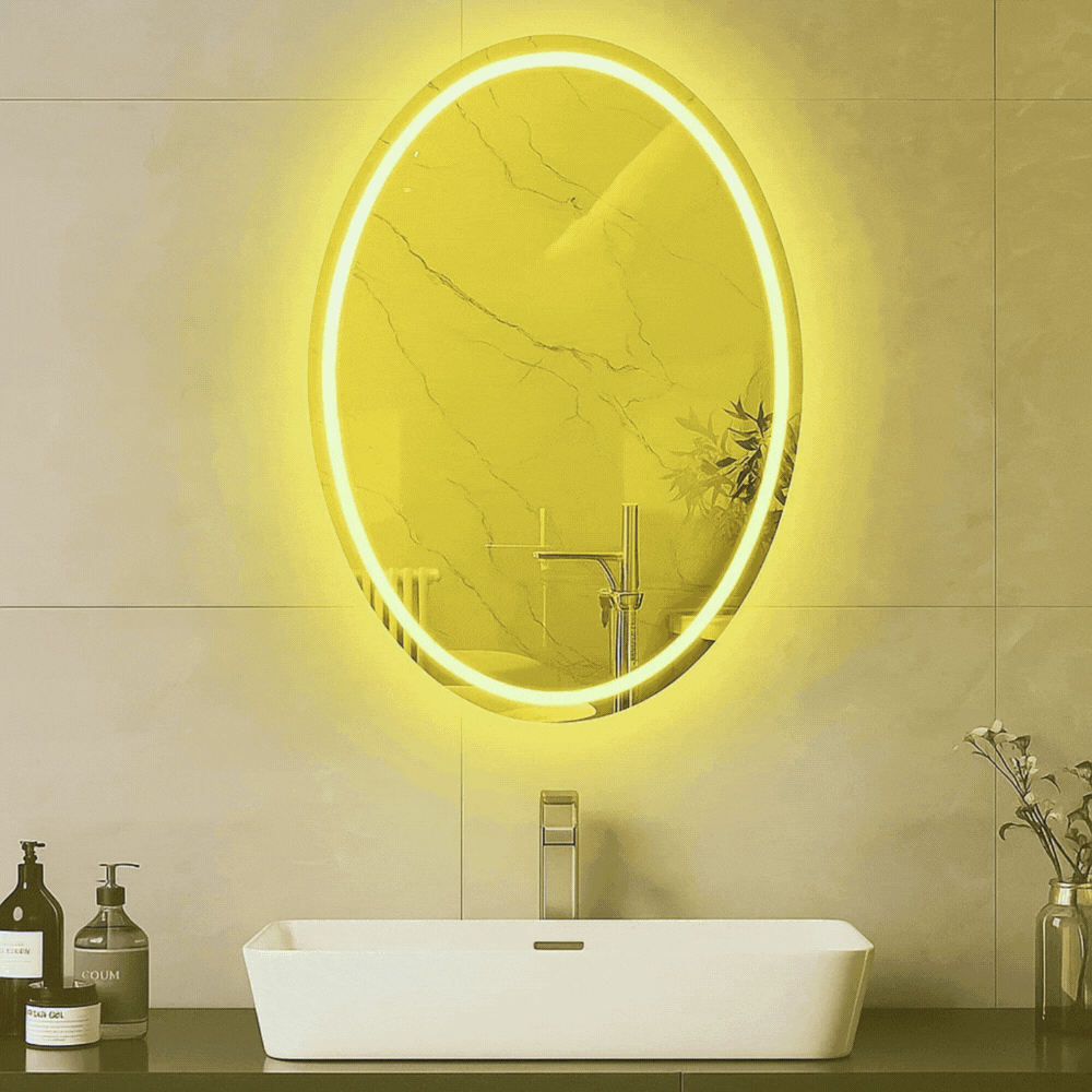 miroir ovale