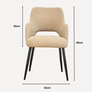 chaise en velours gris foncé