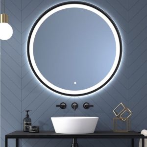 Miroir rond noir