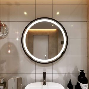 Miroir rond noir