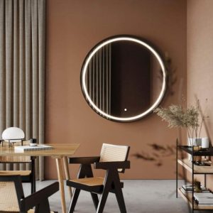 Miroir rond noir