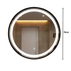 Miroir rond noir