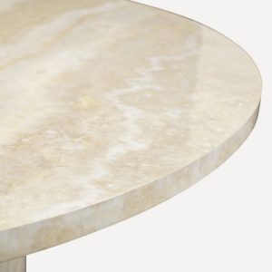 Table basse en travertin ronde