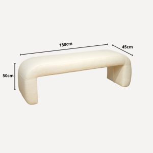 Banc en tissu bouclette