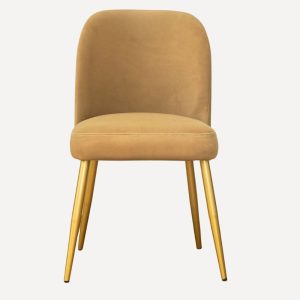 chaise en velours beige