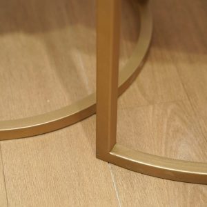 table gigogne marbre blanc