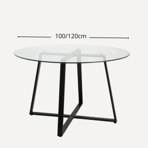 Table à manger ronde en métal