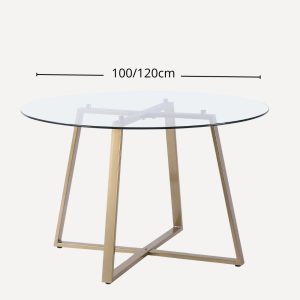 Table à manger ronde en métal