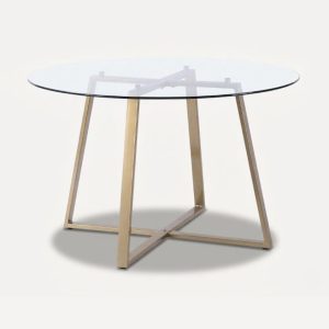 Table à manger ronde en métal