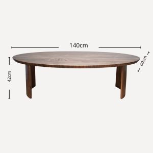 Table basse ovale