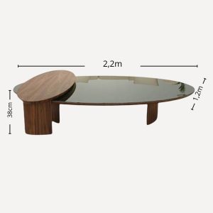 Table basse ovale