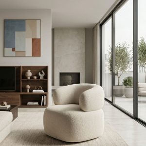 Fauteuil en bouclette