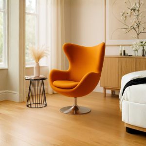 Fauteuil rotative en bouclette