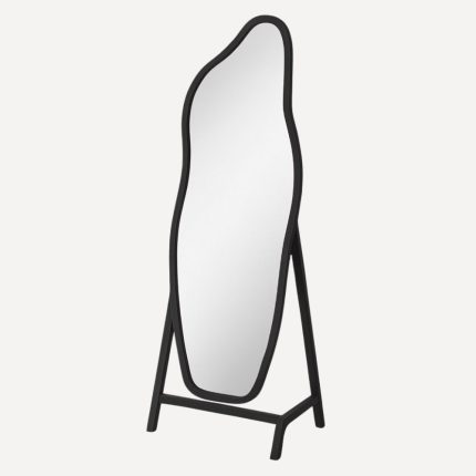 Miroir sur pied en bois