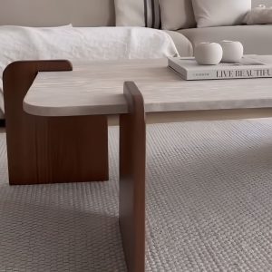 table travertin noyer
