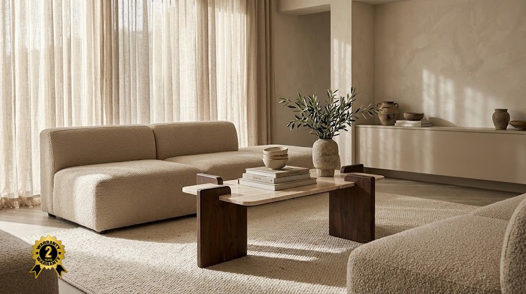 table travertin noyer