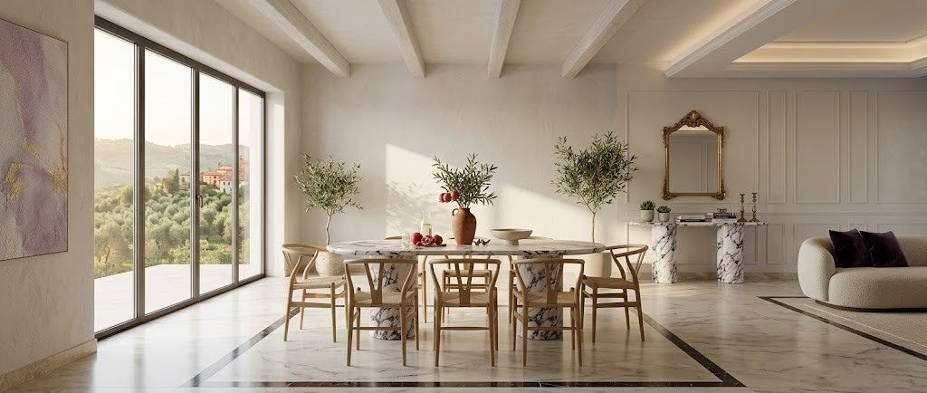 table à manger marbre