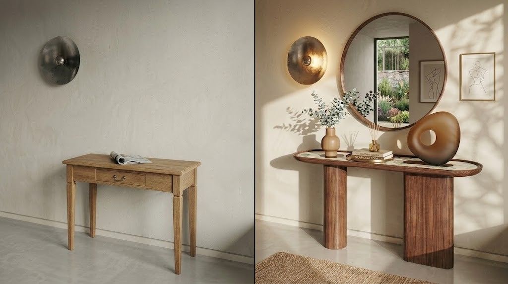 console en bois massif