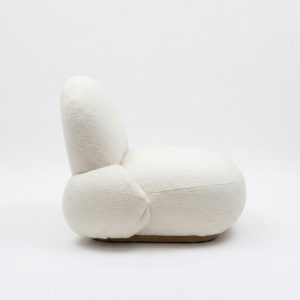 Fauteuil tissu bouclé