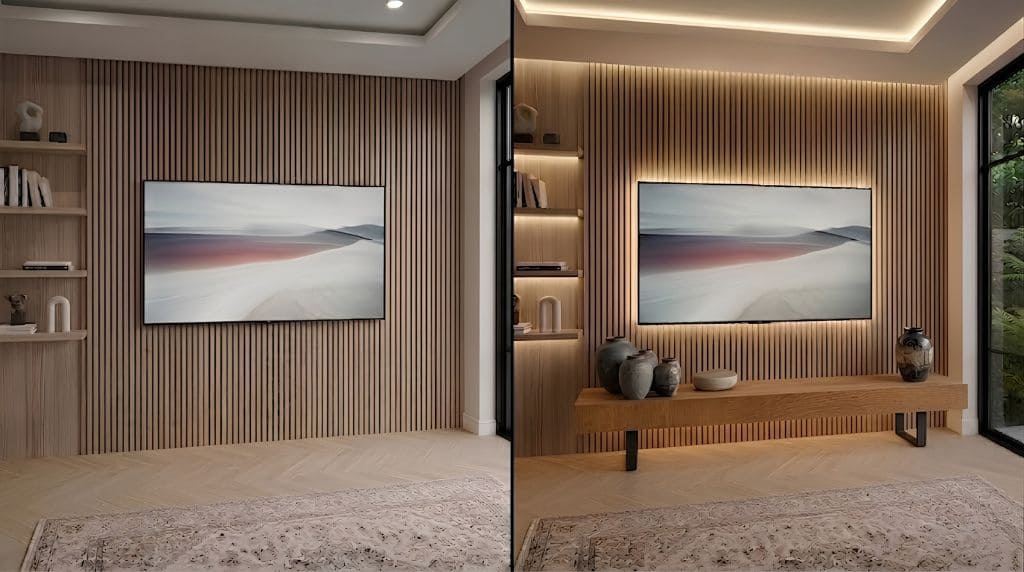 avant/après : meuble TV en bois