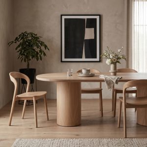 table ovale en chêne