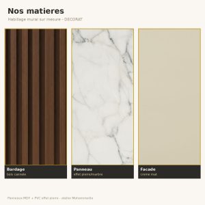 habillage mural effet marbre - nos matieres