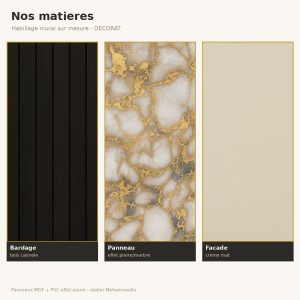 habillage mural effet marbre - nos matieres