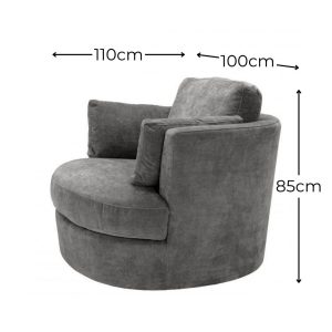 Clarissa, fauteuil en tissu – Image 3