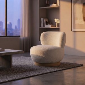 Fauteuil relax Calais crème au coucher du soleil